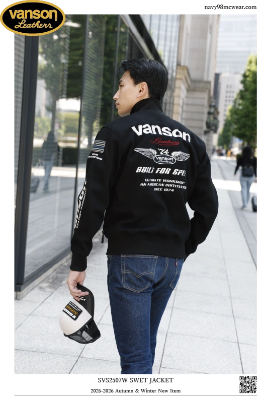 SVS2507W SWEAT JAKET | BLACK/WHITE | BEHIND | navy98mcwear