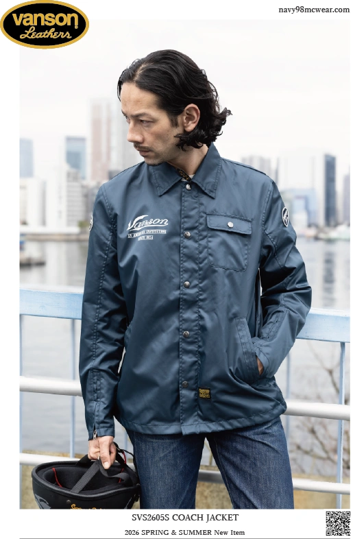 SVS2605S COACH JACKET | NAVY | FRONT | navy98mcwear