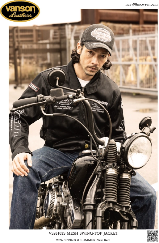 VS26103S MESH SWING-TOP JACKET | BLACK/SILVER | FRONT | navy98mcwear